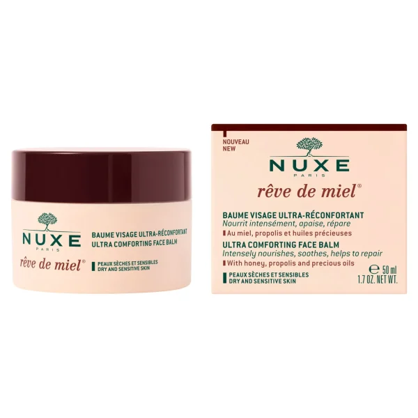 NUXE Baume Visage Ultra-Réconfortant | Huiles 100% Végétales | Confort & Nutrition