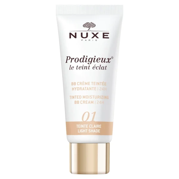 NUXE BB Crème Teintée Hydratante - Teinte Claire | Huiles 100% Végétales | Teint Unifié & Pores Resserreés