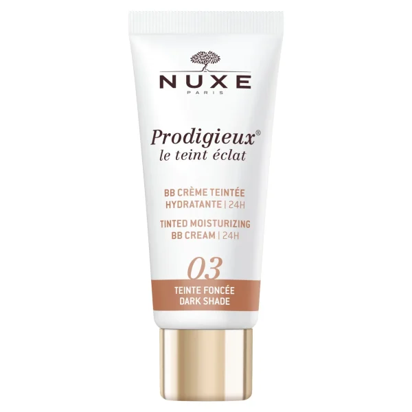 NUXE BB Crème Teintée Hydratante - Teinte Foncée | Teint Unifié & Pores Resserreés | Huiles 100% Végétales