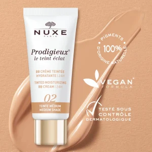 NUXE BB Crème Teintée Hydratante - Teinte Medium | Huiles 100% Végétales | Teint Unifié & Pores Resserreés