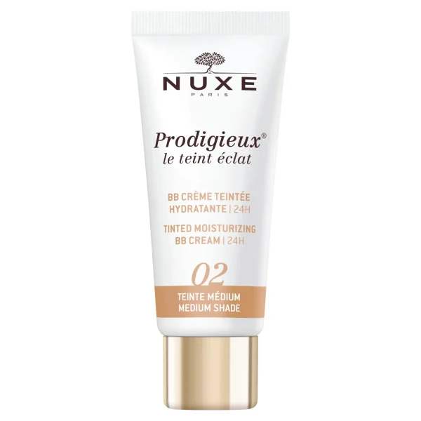 NUXE BB Crème Teintée Hydratante - Teinte Medium | Huiles 100% Végétales | Teint Unifié & Pores Resserreés