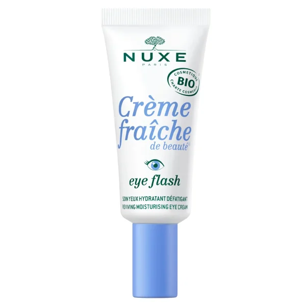 NUXE Eye Flash - Soin Yeux Hydratant Défatigant, Certifié Bio | Eclat & Anti-tache | Hydratation