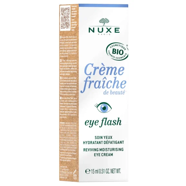 NUXE Eye Flash - Soin Yeux Hydratant Défatigant, Certifié Bio | Eclat & Anti-tache | Hydratation