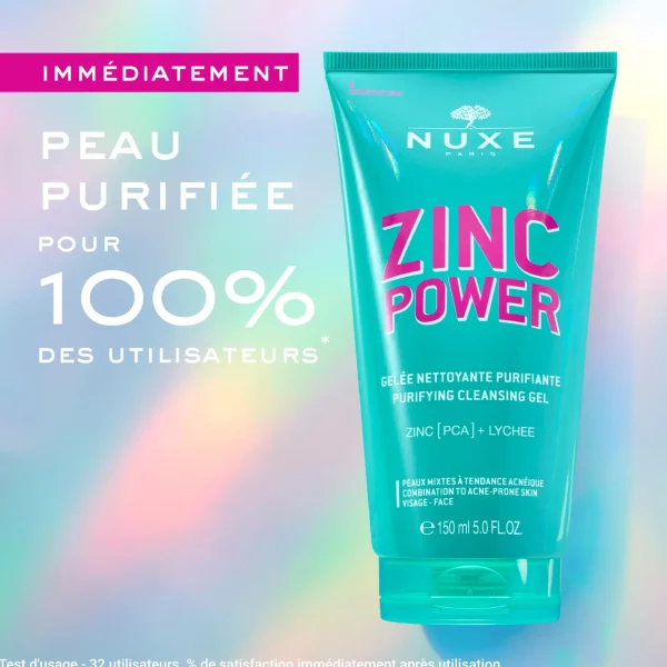 NUXE Gelée Nettoyante Purifiante | Teint Unifié & Pores Resserreés | Zinc [pca]