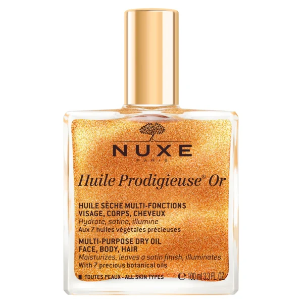 NUXE Huile Prodigieuse® Or 100 ml | Huiles 100% Végétales | Fermeté & Sublimateur Corps