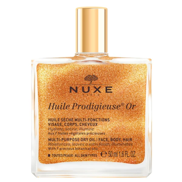 NUXE Huile Prodigieuse® Or 50 ml | Huiles 100% Végétales | Fermeté & Sublimateur Corps