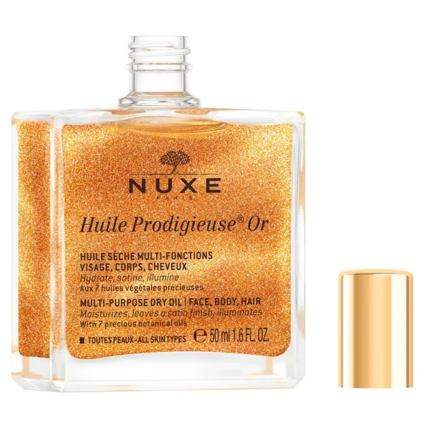 NUXE Huile Prodigieuse® Or 50 ml | Huiles 100% Végétales | Fermeté & Sublimateur Corps