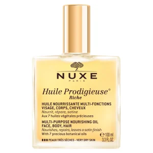 NUXE Huile Prodigieuse® Riche 100ml | Huiles 100% Végétales | Fermeté & Sublimateur Corps