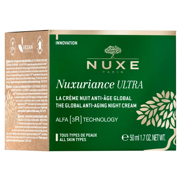 NUXE La Crème Nuit Anti-Âge Global | Technologie Alfa [3r] | Acide Hyaluronique